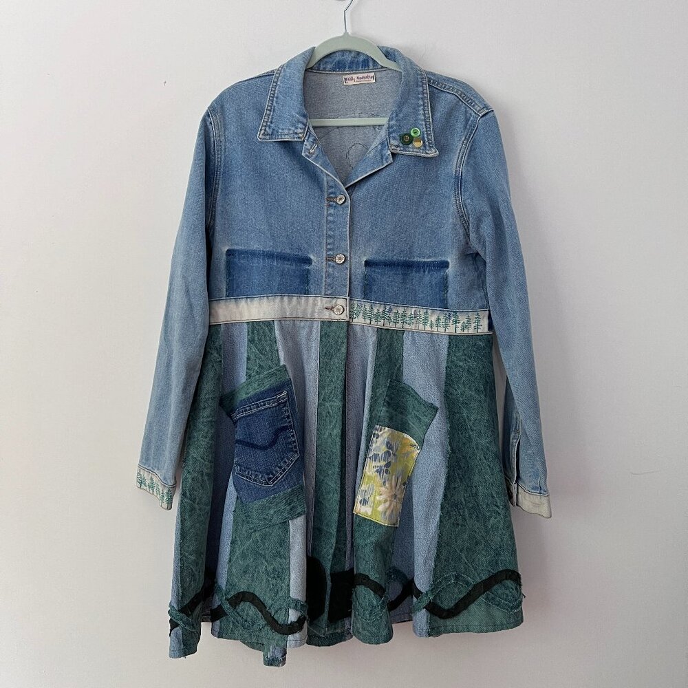 Stunning one-of-a-kind, Wildly Wearable Art-to-Wear Up-cycled Jacket w/Patchwork